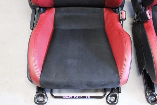 2020 SUBARU BRZ TS RED LEATHER & BLACK SUEDE FRONT SEATS SET OEM 39K MILES - Image 7