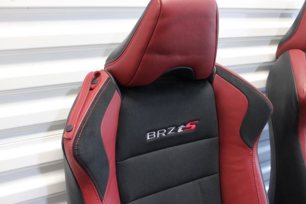 2020 SUBARU BRZ TS RED LEATHER & BLACK SUEDE FRONT SEATS SET OEM 39K MILES - Image 8