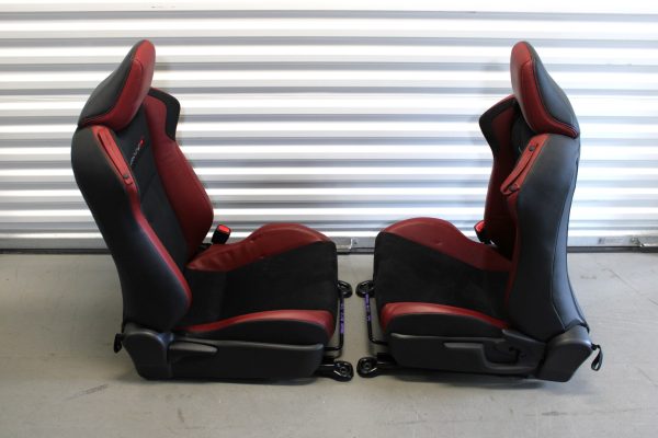 2020 SUBARU BRZ TS RED LEATHER & BLACK SUEDE FRONT SEATS SET OEM 39K MILES - Image 12