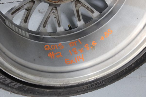 2015-2017 SUBARU WRX STI ENKEI RIM WHEEL & TIRE 18X8.5 +55 5X114 OEM #2 - Image 11