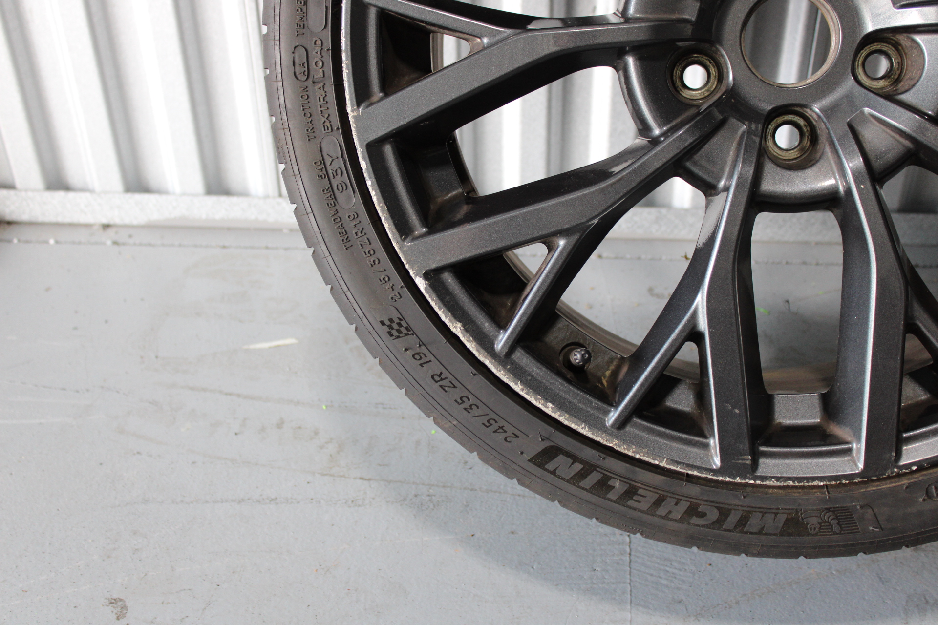 2018-2021 SUBARU WRX STI ENKEI RIM WHEEL & TIRE 19X8.5 +55 5X114 OEM - Image 4