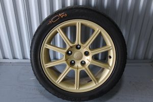 2005-2007 SUBARU WRX STI GOLD ENKEI WHEEL RIM & TIRE 17X8 +53 5X114 OEM