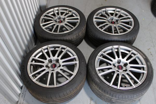 2008-2014 SUBARU WRX STI ENKEI RIMS WHEES & TIRES 18X8.5 +55 5X114 OEM - Image 2