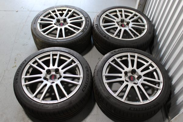 2008-2014 SUBARU WRX STI ENKEI RIMS WHEES & TIRES 18X8.5 +55 5X114 OEM - Image 3