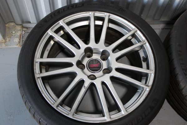 2008-2014 SUBARU WRX STI ENKEI RIMS WHEES & TIRES 18X8.5 +55 5X114 OEM - Image 4