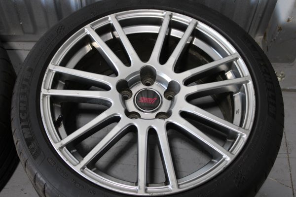 2008-2014 SUBARU WRX STI ENKEI RIMS WHEES & TIRES 18X8.5 +55 5X114 OEM - Image 7