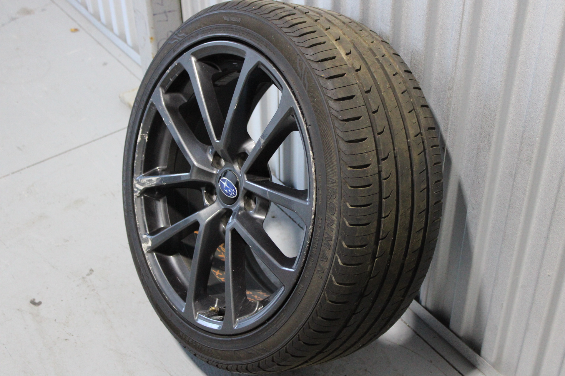 2018-2021 SUBARU WRX LIMITED ENKEI RIM WHEEL & TIRE 18X8.5 +55 5X114 OEM #2 - Image 3