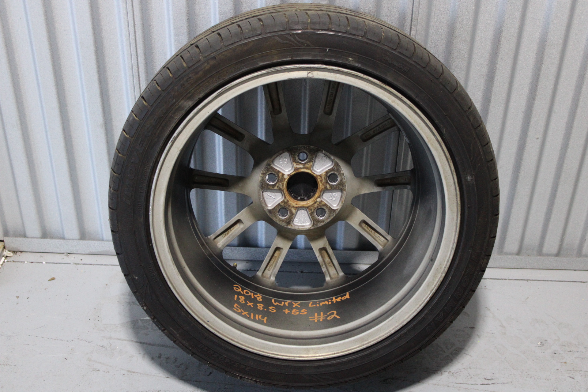 2018-2021 SUBARU WRX LIMITED ENKEI RIM WHEEL & TIRE 18X8.5 +55 5X114 OEM #2 - Image 12