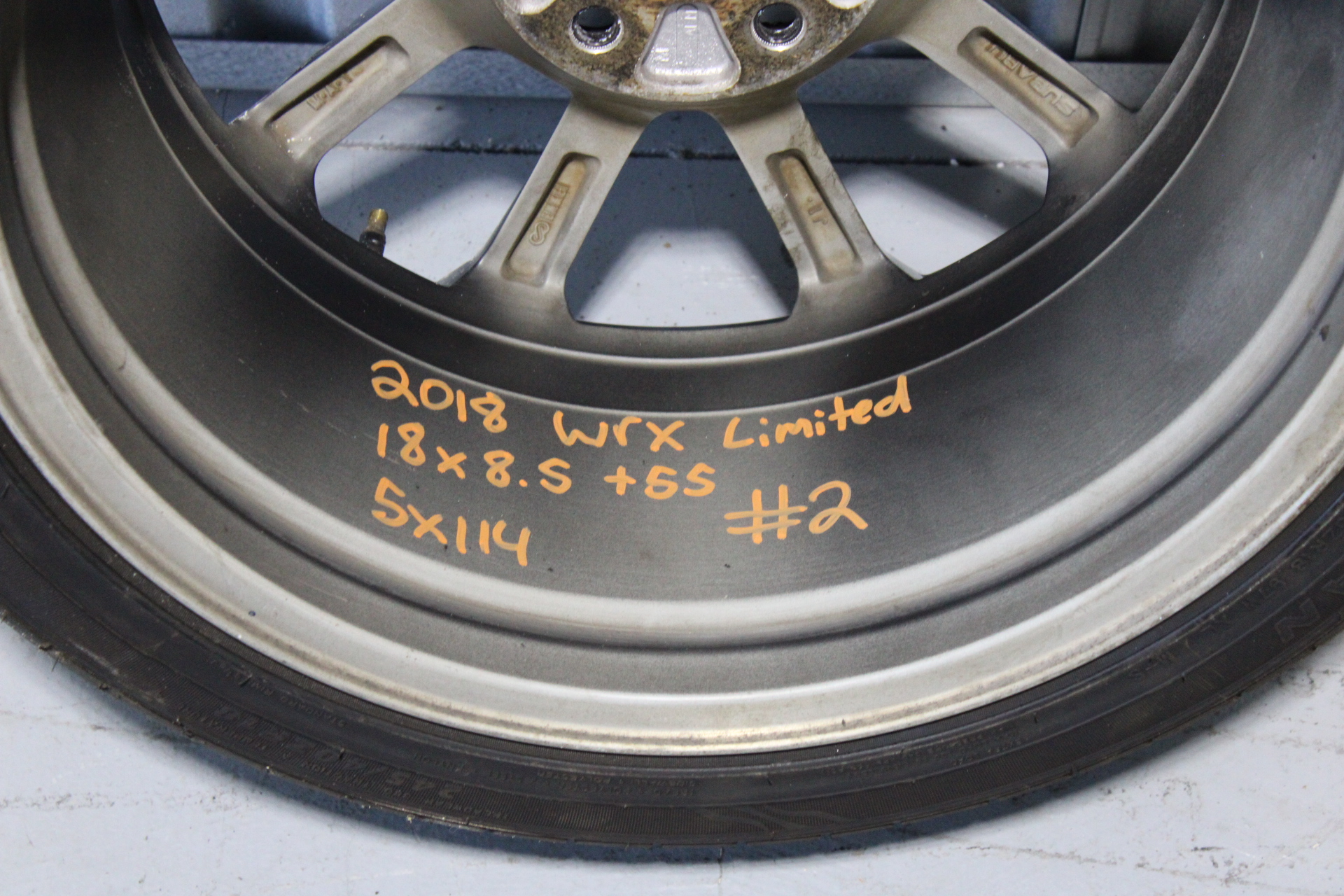 2018-2021 SUBARU WRX LIMITED ENKEI RIM WHEEL & TIRE 18X8.5 +55 5X114 OEM #2 - Image 13