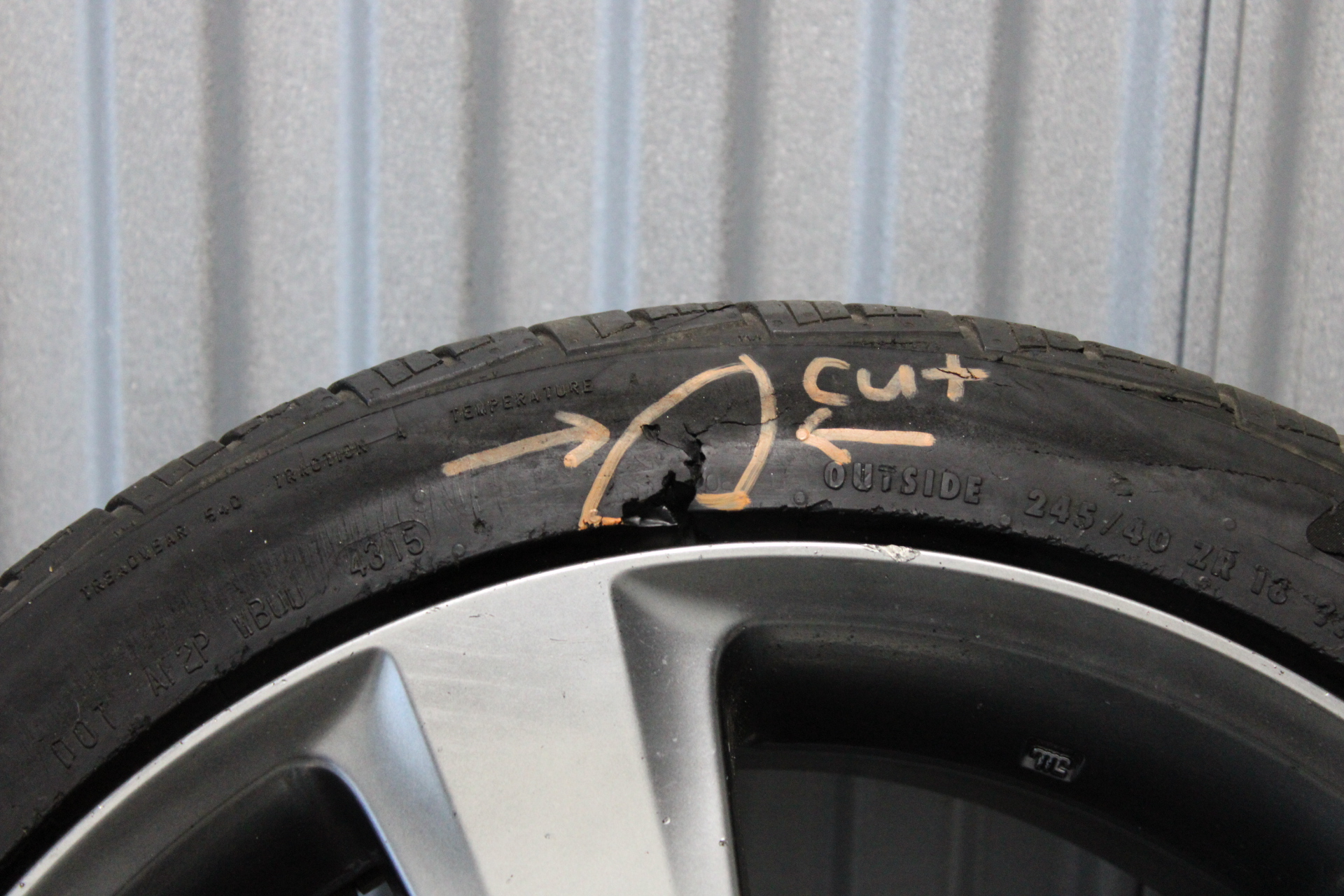 2008-2014 SUBARU WRX STI ENKEI RIM WHEEL & TIRE 18X8.5 +55 5X114 OEM #1 - Image 7