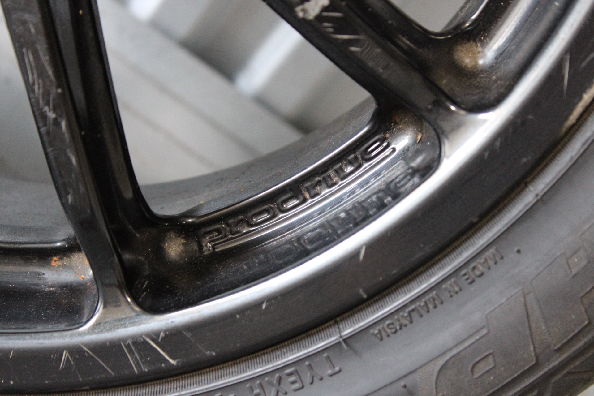 PRODRIVE OZ GLOSS BLACK RIM WHEEL & TIRE 17X7 +52 5X100 PN: 13001001 #1 - Image 8