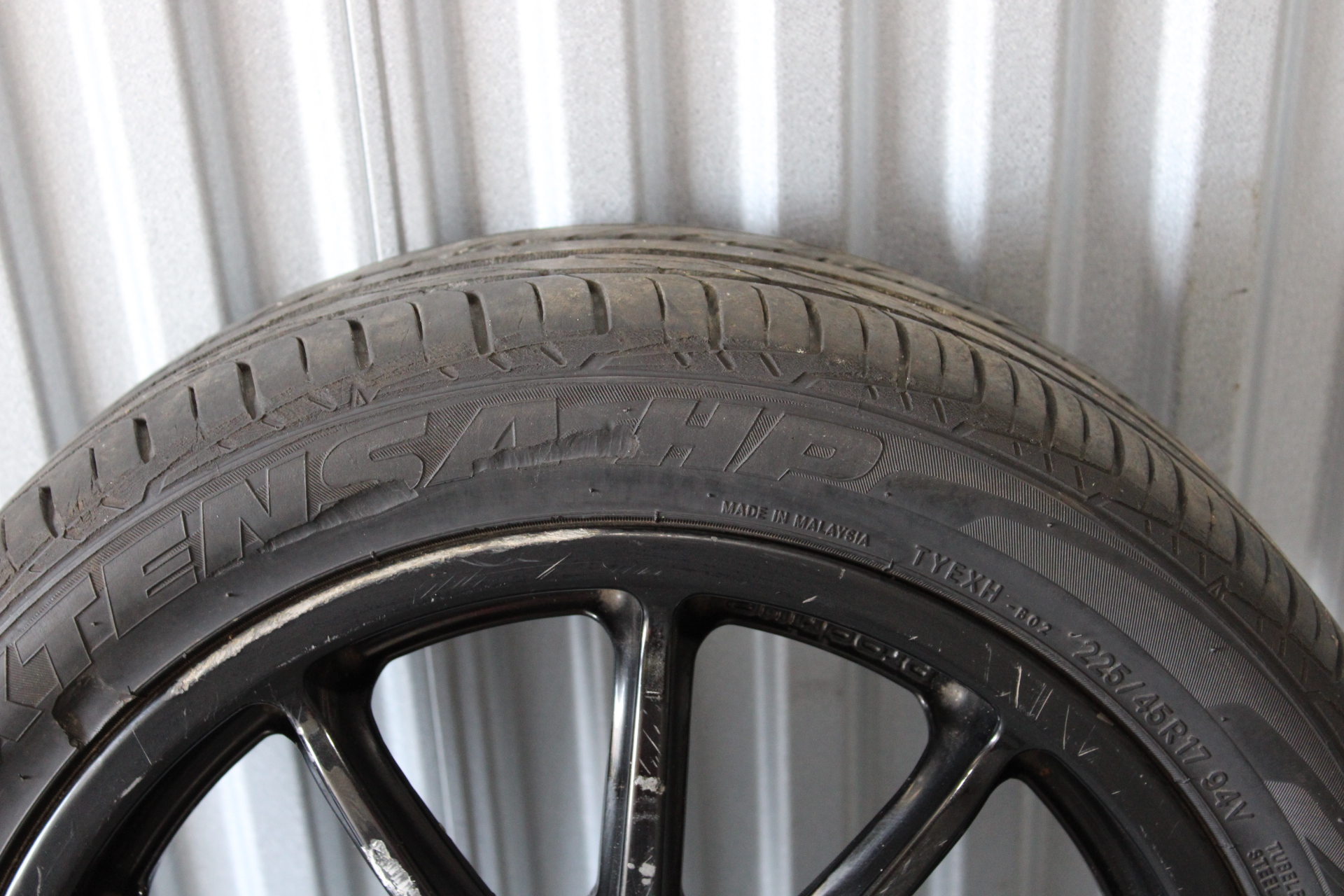 PRODRIVE OZ GLOSS BLACK RIM WHEEL & TIRE 17X7 +52 5X100 PN: 13001001 #1 - Image 10