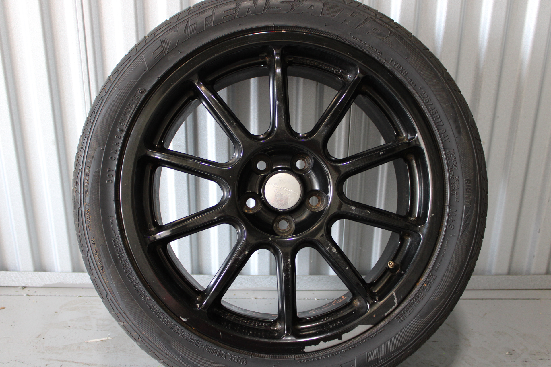 PRODRIVE OZ GLOSS BLACK RIM WHEEL & TIRE 17X7 +52 5X100 PN: 13001001 #3 - Image 4