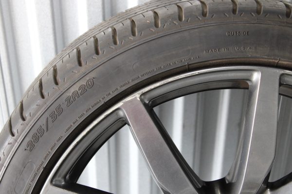 2015 NISSAN R35 GTR DBA RAYS REAR RIM WHEEL & TIRE 20X10.5 +25 5X114 OEM #1 - Image 6