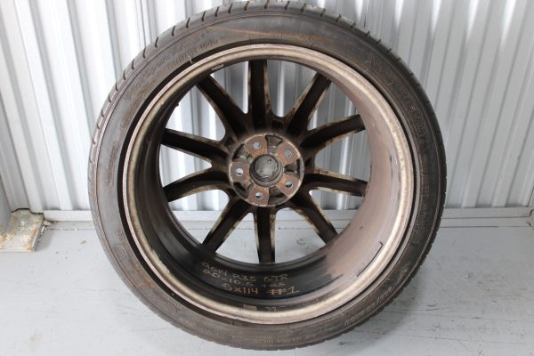 2015 NISSAN R35 GTR DBA RAYS REAR RIM WHEEL & TIRE 20X10.5 +25 5X114 OEM #1 - Image 12