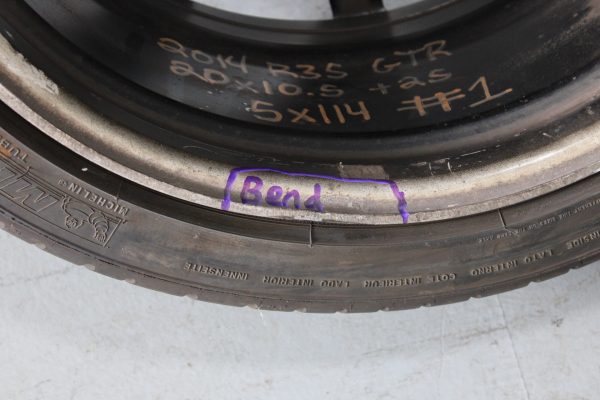 2015 NISSAN R35 GTR DBA RAYS REAR RIM WHEEL & TIRE 20X10.5 +25 5X114 OEM #1 - Image 13