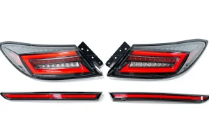 OLM Sequential LED Clear Red Taillights For 2022-2025 Subaru BRZ / Toyota GR86 | TL-TA022LS