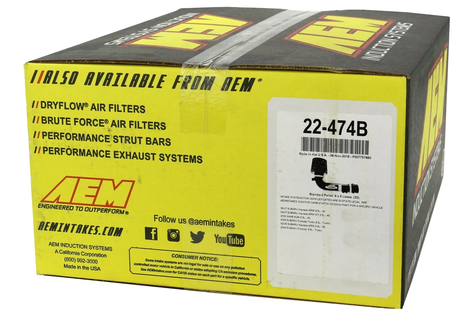 AEM Short Ram Intake Blue For 2002-2007 Subaru WRX / STi | 22-474B - Image 6