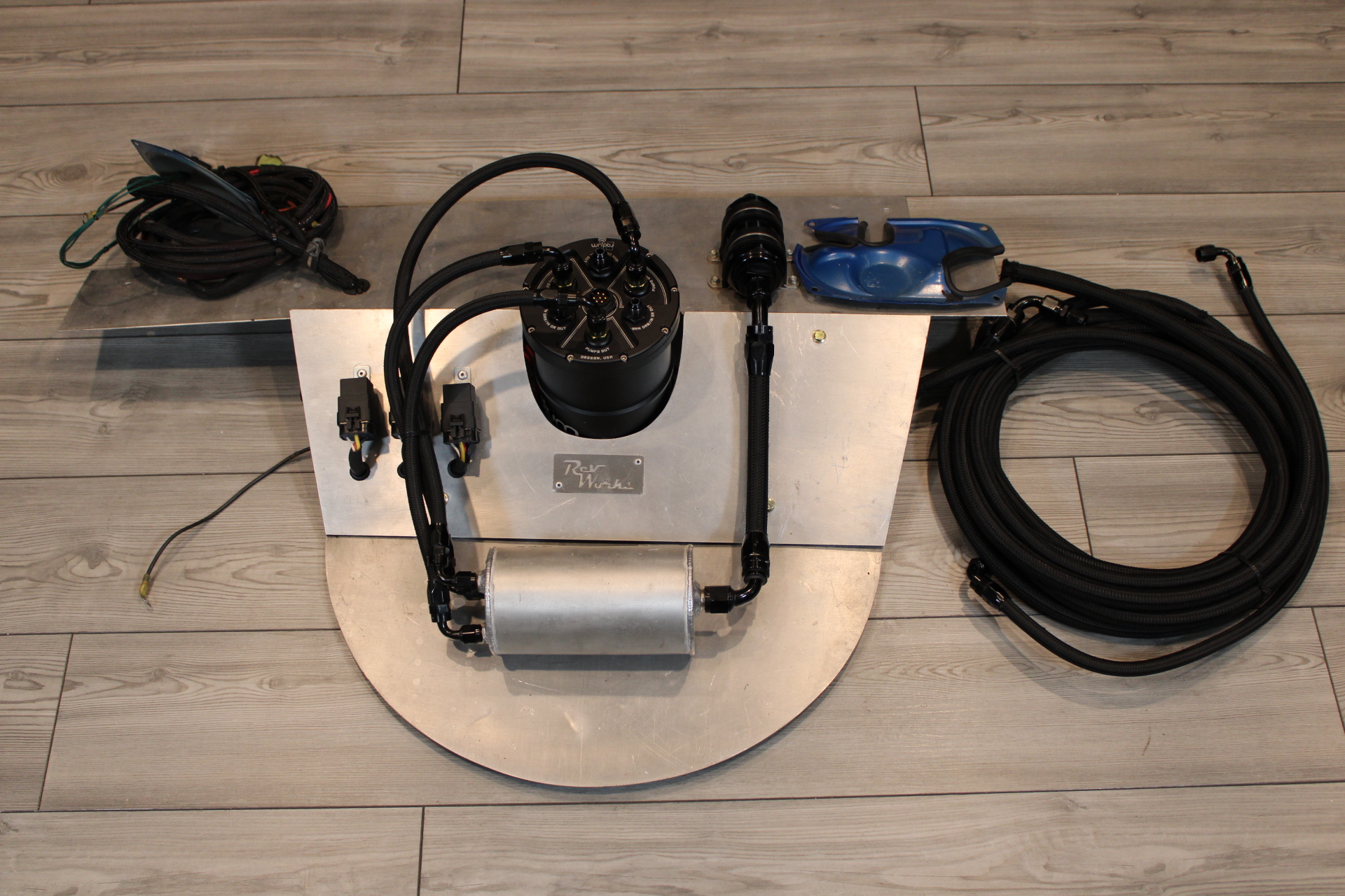 Rev Works Radium 1500HP Triple Fuel Pump Surge Tank System For 02-07 WRX / STI